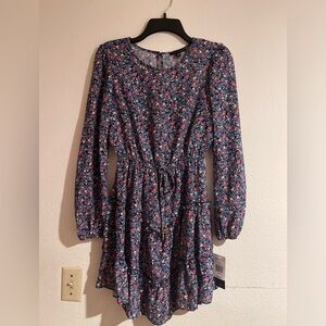 Dress w Style, Can wear with any style shoes or boots, Navy Rust, Above the knee